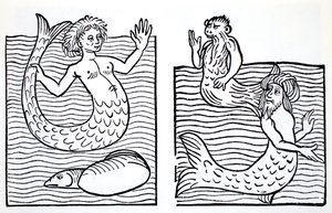 Sirene e Tritoni, da La guida mondiale a gnomi, fate, elfi e altri piccoli esseri di Thomas Keightley, pubblicato nel 1880