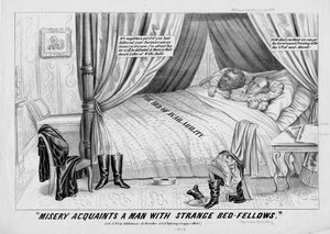 La miseria fa conoscere a un uomo strani compagni di letto, pubblicato da H R Robinson, New York, 1848