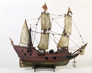 Modello della Half Moon, nave di Henry Hudson, 1825-1900