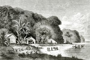 Foce del fiume Saigon, illustrazione da Una visita a Saigon di Walter Rose, pubblicata in Appletons Journal, 4 maggio 1872