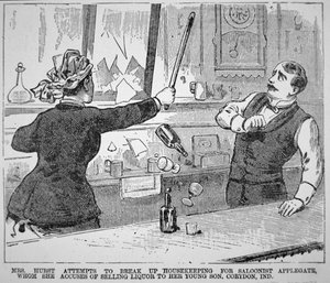 La signora Hurst distrugge un saloon, dalla 