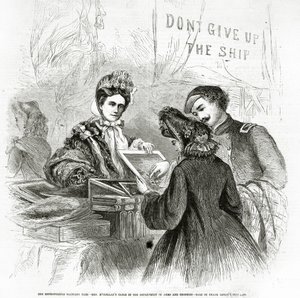 Il tavolo della signora McClellan alla "Fiera Sanitaria Metropolitana" da American School