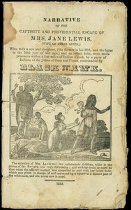 Narrativa della prigionia e della provvidenziale fuga di Mrs Jane Lewis, pubblicata nel 1832 da American School
