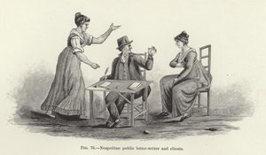 Scrivano pubblico napoletano e clienti da American School