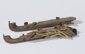 Paio di pattini da ghiaccio, 1825-75 da American School