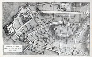 Parte della mappa più piccola di New York City di Bernard Ratzer