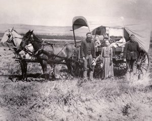 Famiglia pioniera nella Loup Valley, Nebraska