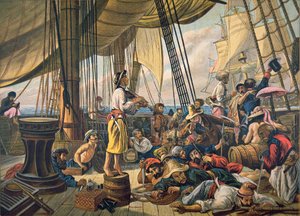 Pirati che tentano di ingannare una nave della Marina degli Stati Uniti fingendosi un innocente mercantile