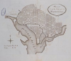 Piano della città di Washington come originariamente tracciato nel 1793