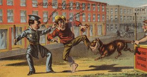 Poliziotto che arresta un ladro da American School