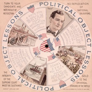 Lezioni di oggetti politici, manifesto della campagna presidenziale americana per William McKinley (1843-1901) c.1897
