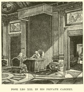Papa Leone XIII, nel suo gabinetto privato