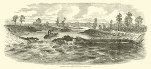 La flotta di Porter passa la diga ad Alexandria, maggio 1864 da American School