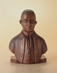 Busto ritratto di George Washington (1732-99) 1810 circa (legno) da American School