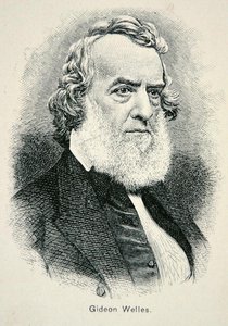 Ritratto di Gideon Welles (1802-78), Segretario della Marina degli Stati Uniti durante la guerra e la Ricostruzione da American School