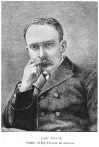 Ritratto di Jose Marti (1853-95) da The Story of Cuba di Murat Halstead, pubblicato nel 1898 da American School