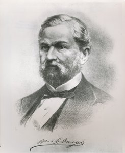 Ritratto di William George Fargo, co-fondatore della Wells Fargo & Co. da American School