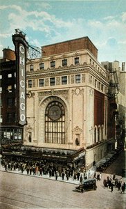 Cartolina raffigurante il Teatro di Chicago, c.1930 da American School