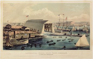 Poster pubblicitario per Continental Works, Greenpoint Brooklyn, pubblicato da Endicott & Co. da American School