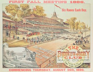 Manifesto pubblicitario del Brooklyn Jockey Club Race Course, 1886