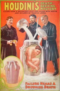 Poster pubblicitario di un nuovo atto di Houdini da American School