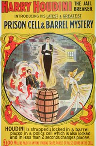 Poster pubblicitario di un nuovo atto di Houdini