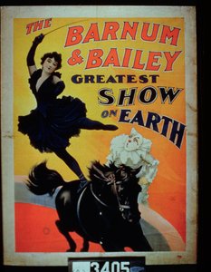 Poster pubblicitario per il Barnum and Bailey Greatest Show on Earth