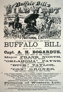 Poster per lo spettacolo del Selvaggio West di Buffalo Bill (1846-1917) da American School