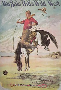Poster di un bronco impennato, per lo spettacolo del Selvaggio West di Buffalo Bill, c.1885 da American School