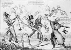 Il presidente Andrew Jackson (1767-1845) che uccide l
