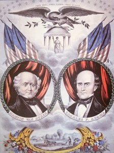 Manifesto della campagna presidenziale raffigurante Martin van Buren (1782-1862) e Charles F. Adams (1807-86) per il 