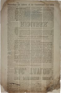 Procedimenti e discorso della Convenzione Costituzionale, c.19 marzo 1861 da American School