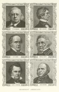 Americani prominenti, H W Beecher, William H Seward, S P Chase, Winfield Scott, Stephen A Douglas, John Ericsson da American School