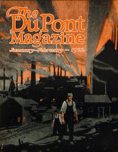 Sollevare un Ponte Ferroviario con la Dinamite, copertina della rivista DuPont, gennaio-febbraio 1922