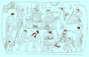 Riscatto di Ettore, illustrazione da History of Greece di Victor Duruy, pubblicato nel 1890 da American School