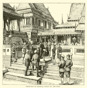 Ricevimento del Generale Grant da parte del Re da American School