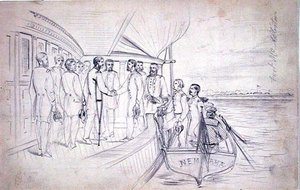 Ricevimento del Generale Sherman da parte del Generale Foster sul fiume Ogeechee