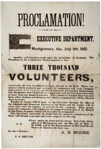Manifesto di reclutamento che richiede tremila volontari, 9 luglio 1861 da American School