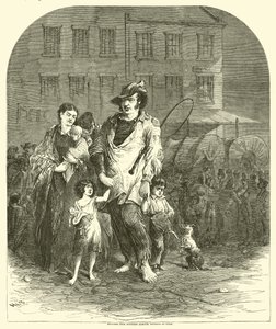 Rifugiati dal Missouri settentrionale che entrano a St Louis, settembre 1864 da American School