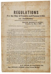 Regolamenti per la città di Franklin, 1 maggio 1863 da American School