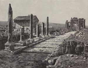 Rovine della città romano-berbera di Timgad (antica Thamugas), Algeria da American School