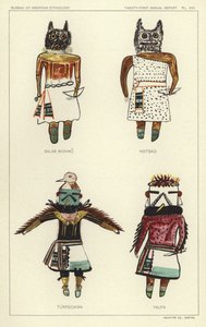 Salab Monwu, Hotsko, Turpockwa, Yaupa (litografia a colori) da American School