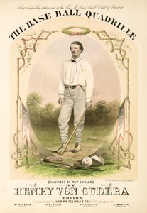 Copertina dello spartito per The Base Ball Quadrille scritto da Henry von Gudera e pubblicato da Henry Tolman & Co. da American School