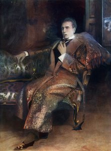 Sherlock Holmes, scena tratta da "Sherlock Holmes-A Drama in Four Acts" di William Gilette da American School