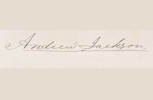 Firma di Andrew Jackson da American School