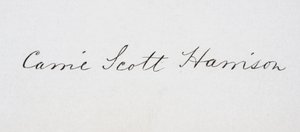 Firma di Caroline Lavinia Scott Harrison da American School