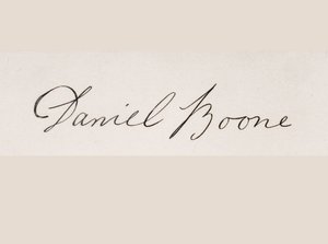 Firma di Daniel Boone da American School