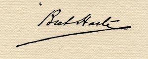 Firma di Francis Bret Harte (1839-1902) da American School
