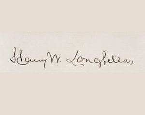 Firma di Henry Wadsworth Longfellow da American School