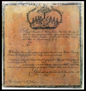 Testimonianza indiana di Sir William Johnson (1715-74), c.1770 da American School